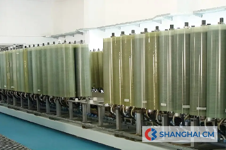 Exploded view of a DTRO module showing discs, cushions, and the tension rod