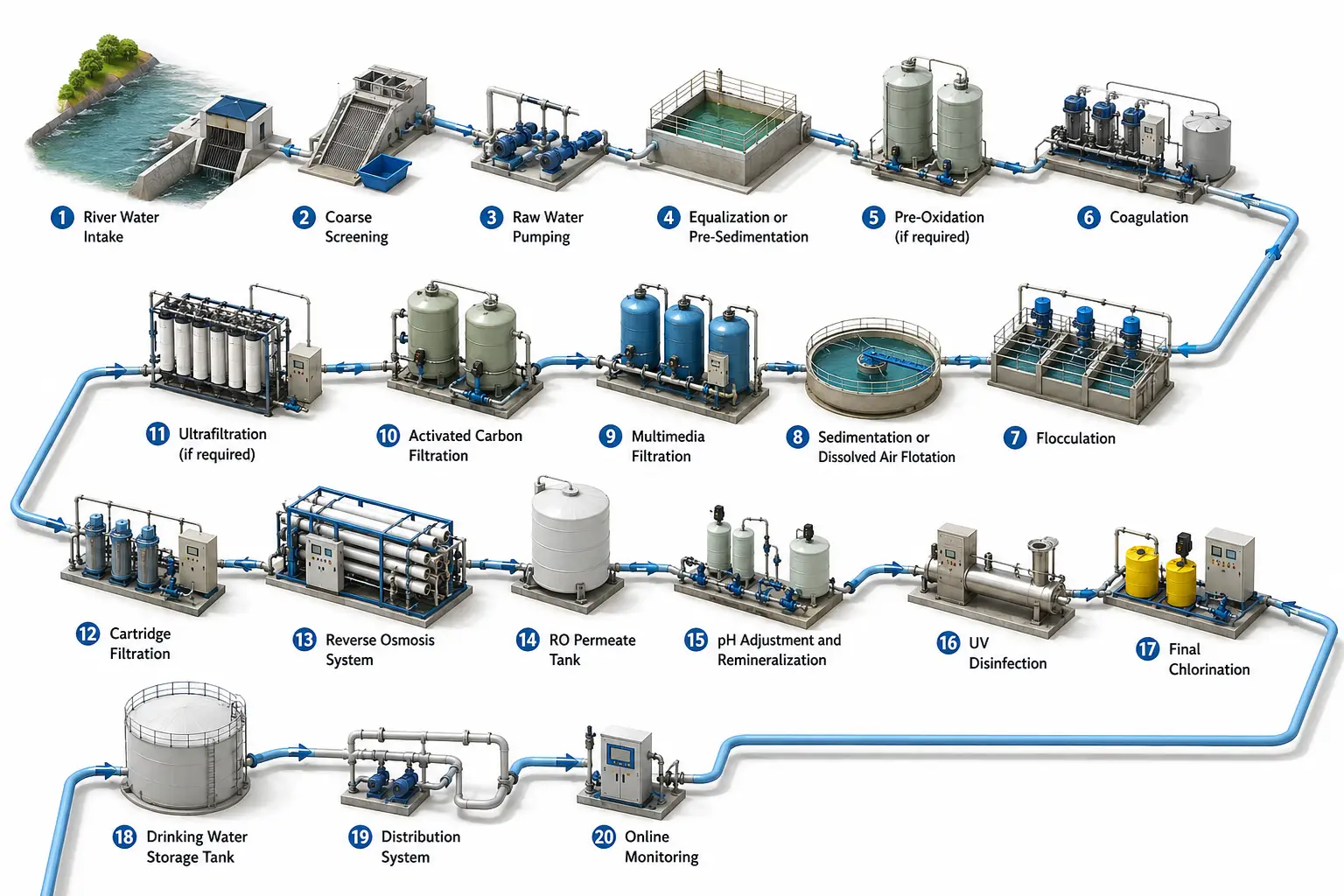 How River Water Is Treated into Drinking Water
