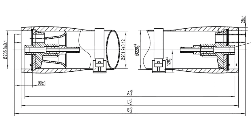 8 inch end port size